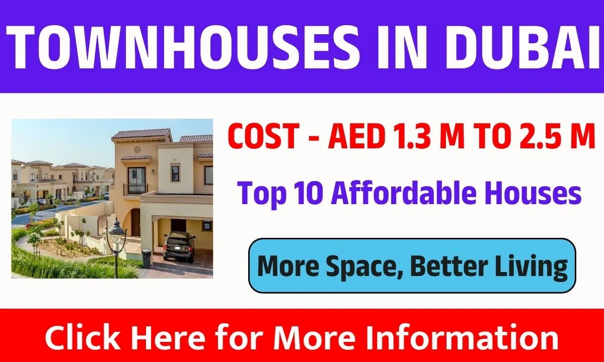 Most Affordable Townhouses in Dubai