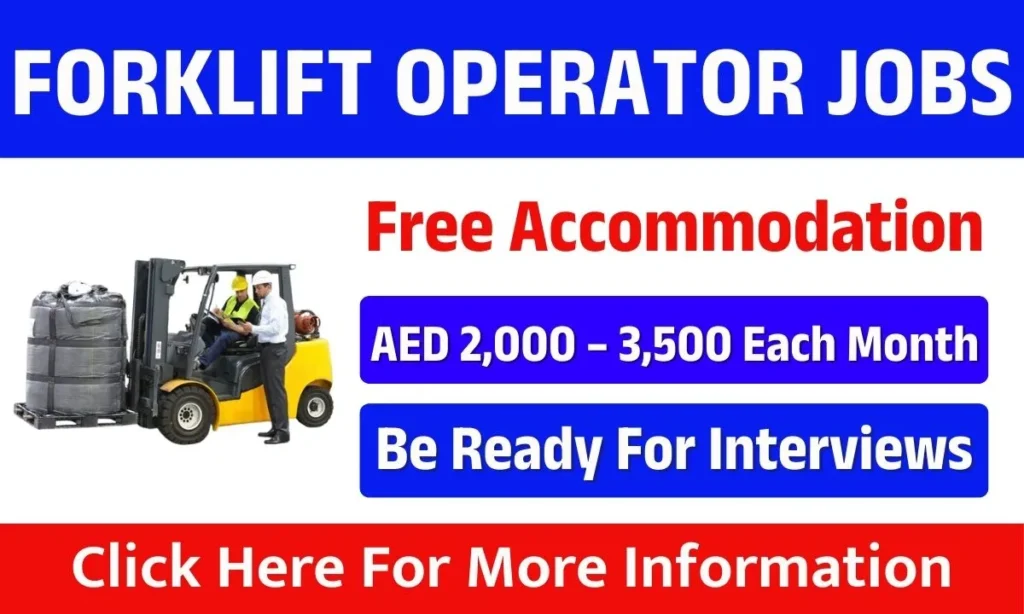 Forklift Operator Jobs in Dubai