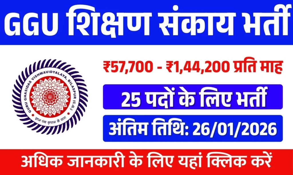 GGU Teaching Faculty Recruitment