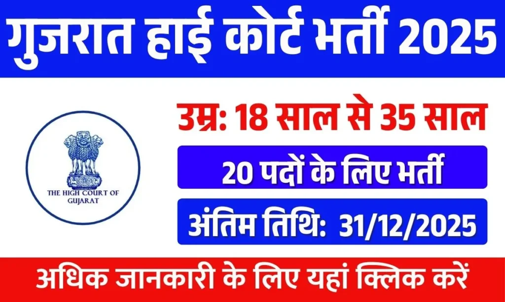 Gujarat High Court Recruitment 2025