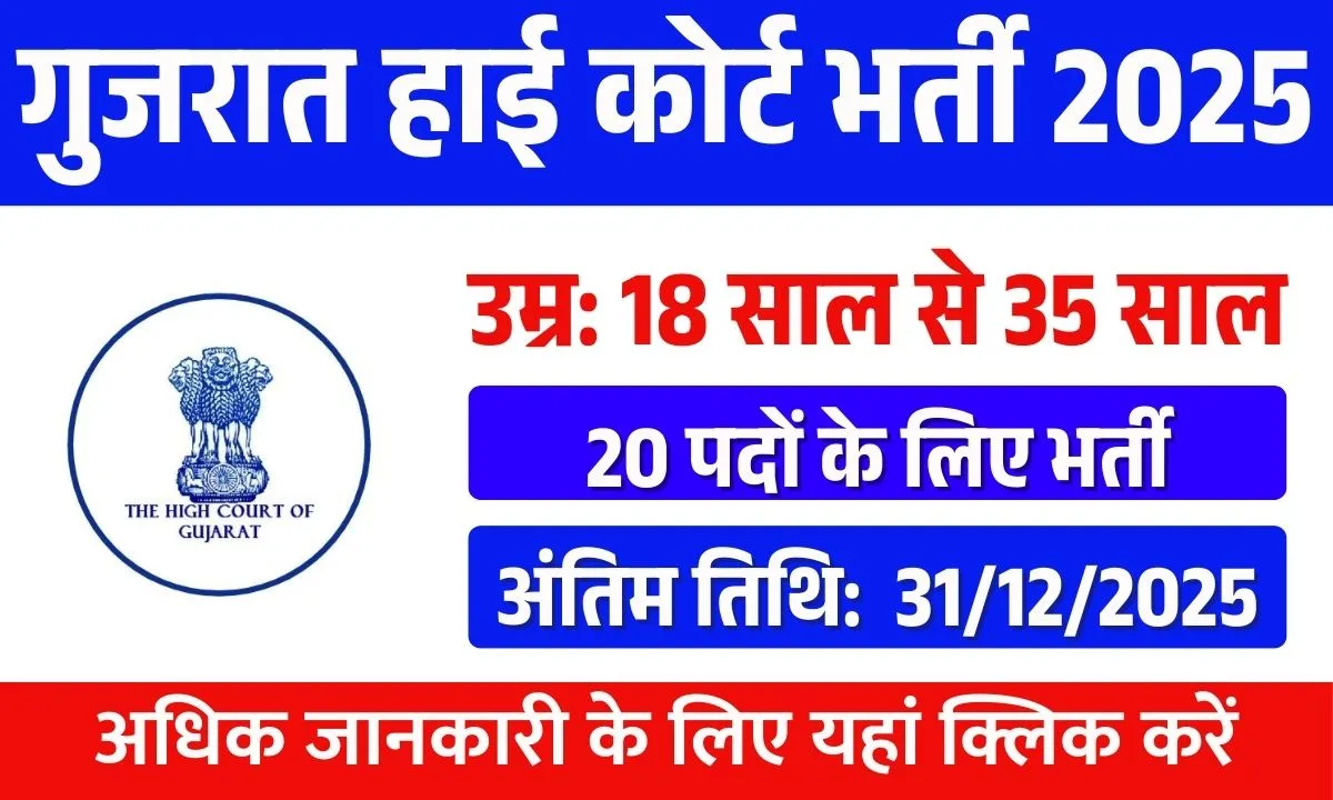 Gujarat High Court Recruitment 2025